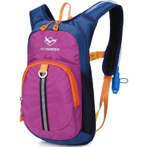 Ivygreen Kids Hydration Backpack, Hiking Backpack for Boys or Girls with 1.5L Water Bladder (Small, Purple)