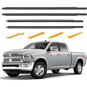 Weather Stripping Window Moulding for Dodge Ram 1500 2500 3500 4500 5500 Crew Cab 2009-2021, Windows Weatherstrip Seal Exterior Trim, Replaces 55372139AH 55112377AH 55112376AH 55372138AH