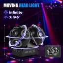 Dynamic 3-Arm Moving Head DJ Lights with RGBW 4-in-1 Stage Lighting Effect, Remote DMX Control for Stage Shows, Parties, Clubs, and Events
