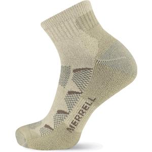 Merrell Unisex-Adult's Moab Hiking Mid Cushion Socks-1 Pair Pack-Coolmax Moisture Wicking & Arch Support, Ankle-Oatmeal, S/ M (Men's 5-8.5 / Women's 5-9.5)