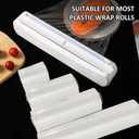 Plastic Wrap Dispenser With Cutter, Reusable Cling Film Dispenser, Cling Wrap Dispenser With Slide Cutter, Also For Aluminum Foil, Tin Foil, Baking Paper (L)