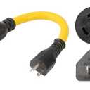 ONETAK NEMA 6-20P to L6-20R 240V 20 Amp 3 Prong Male Plug to Twist Lock 3 Prong Female Outlet Receptacle Generator Welder Dryer EV Charger Power Cord Adapter