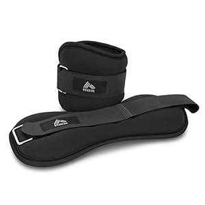 RBX Ankle and Wrist Weights for Women and Men - Velcro Straps, Made for Jogging, Walking, Resistance Training, and Physical Therapy (Set of 2) - Soft Touch Material (1lb (2lb Pair)