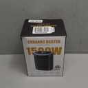 Space Heater for Indoor Use, 1500W PTC Ceramic Heater with Thermostat, Small Space Heater 2S Rapid Heating, 3 Modes, Electric Portable Heater with Safety Protection for Bedroom, Quiet Office (Black-21)