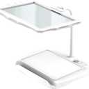 Desktop Low Vision Digital Magnifier, HD Display Electronic Reading Aid, 4X Zoom, Touch Dimming, Rechargeable Design, for Reading, Writing, Viewing Maps(White)