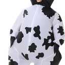 Inflatable Cow Costume Adult Animal Costume Halloween Inflatable Costume Christmas Cow Blow Up Suit for Women Cosplay (Black)