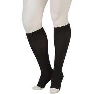 Juzo Basic 4411ad 20-30mmhg Knee-High Open Toe Compression Stocking (Black)