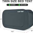 Bed Canopy Bed Tent Dream Tents Privacy Twin Size Sleeping Tents Indoor Pop Up Portable Frame Curtain Breathable with Mosquito Mesh Window for Kids and Adult(Mattress Not Included) Dark Blue