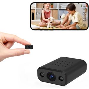 DnxnIaIfy Mini Wireless WiFi Security Camera, 4K Nanny Cam with Night Vision, Remote Viewing for Security with iOS,Android Phone