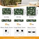14Pcs Patio Cushion Covers Replacement, Outdoor Furniture Cushion Covers Waterproof, Patio Furniture Cushion Covers with Zipper.