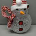 GarveeHome Lighted Christmas Snowman, 2 ft Winter Snowman Decorations with Built-in Lights, Black Hat, Scarf, Pre-Lit Outdoor Christmas Decor for Holiday Garden Yard Decorations