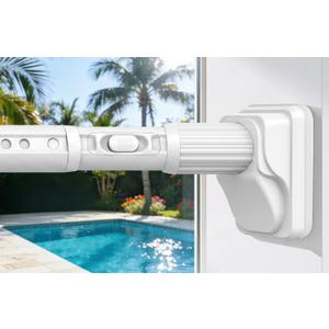 YNL Tension Curtain Rod No Drilling, 41-86 Inch Heavy Duty Shower Curtain Rod, One-Click Adjustable Tension Rods for Bathroom/Patio/Window, Outdoor Rods, Renter Friendly, Non-Slip, White