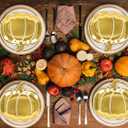 40 Pcs Fall Pumpkin Paper Plates Gold Foil Pumpkin Shape Disposable Dessert Plates Autumn Thanksgiving Party Tableware Dinnerware for Wedding Birthday Table Decor Supplies9 Inch