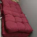 2 Pcs Outdoor Indoor High Back Chair Cushions Pillows Splash Proof Fade Resistant Replacement Patio Furniture Rocking Chair Seat Cushions for Swing Sofa, 42 x 21 x 5 Inches, Burgundy