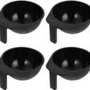 Lurrose 4pcs Hair Dye Bowl Plastic Hair Color Mixing Tools Applicator Bowl with Handle for Diy Color Treatments Salon Barbershop Hairdressers