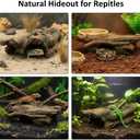 JIHAQUA Aquarium Resin Bark Terrarium Decor, Lizard, Snake or Reptile Hide,Lizard, Spider and Aquarium Fish Hide Cave (Large Bark B)