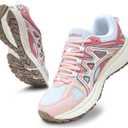 Women's Sneakers Running Tennis Shoes Non-Slip Work Shoes Hiking Shoes Tail Running Shoes (11.5, Retro Pink)