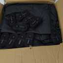 1200D Waterproof Boat Cover - Fits 17' to 19' ft Bass, V-Hull, Tri-Hull, Fish & Ski, Runabout Bowrider Boats - Heavy Duty Canvas Black