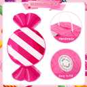 Aoriher Candy Party Pink Decoration Piñata with Stick Blindfold Sweet Lollipop Birthday Piñata for Peppermint Theme Birthday Party Supplies Decoration(Peppermint)