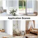 OWENIE Sheer White Curtains, Sheer Curtains 90 inches Long 2 Panels Set, Rod Pocket Voile Fimly Sheer Drapes for Living Room/Bedroom, 2pcs, Each 42" W x 90" L