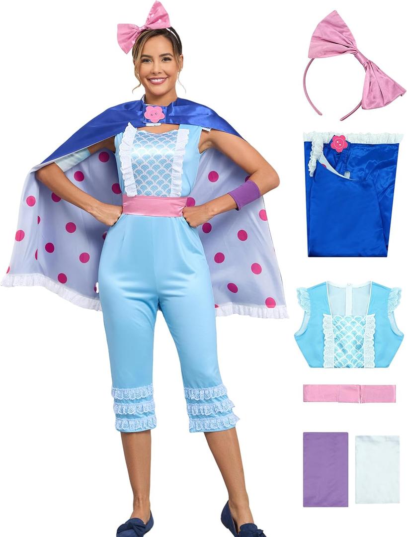 Poboola Character Costume Adult Cute Costumes for Women Princess Cowgirls Halloween Cosplay Deluxe Fancy Little Dress, X Small