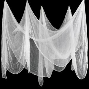 Boao Halloween Cheese cloth 29.92 x 590.55 Inch White Cheesecloth Roll for Crafts Large Cotton Muslin Gauze Fabric for Halloween Outdoor & Indoor Spooky Decoration