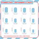 5Pack French Tip Press on Nails Square Medium Fake Nails Nude False Nails with Glitter Leopard Print Designs Full Cover Acrylic Nail Autumn Glossy Glue on Nail for Women Girls, 24Pcs