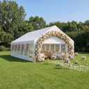 20x40 Party Tent Heavy Duty White Canopy Large Outdoor Event Shelter with Removable Sidewalls, Waterproof Gazebo for Wedding, Backyard, Parties