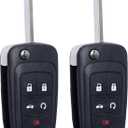 Key Fob Keyless Entry Fits for Chevrolet Camaro Cruze Equinox Impala Malibu Sonic Buick Lacrosse Regal Verano Encore Allure Remote Control Key Replacement 5 Button OHT01060512(Set of 2)