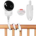 Baby Monitor Mount for Eufy SpaceView E110/E210-360 No Drill Flexible Stand, Adjustable Camera Holder for Crib & Dresser