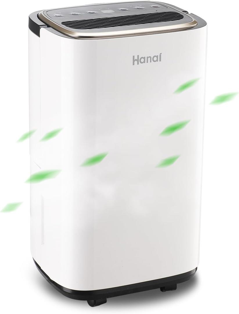 Dehumidifier for Home and BasementWANAI 2500 Sq.Ft 30 Pint Dehumidifier with Drain Hose 24H Timer for Large Capacity Room Bathroom Office