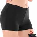 Leakproof Period Swimwear Boy Shorts for Women & Teen Girls - Swim Confidently with Absorbent Menstrual Swim Bottoms Size S