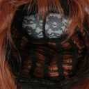 Linfairy Long Wavy Auburn Copper Wig Big Bouffant Beehive Wigs for Women fits 50s 80s Costume (Auburn Copper)
