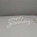 Happy Birthday Neon Sign, 22.4"x13.8" Happy Birthday Sign for Birthday Party Decor, Happy Birthday Light Up Led Signs for Backdrop, Neon Birthday Sign for Any Ages Bday Celebration, Warm White DIVATLA