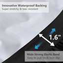 ELVEN HOME Queen Size Mattress Pad Waterproof, Pillow Top Cooling Mattress Topper Cover, Quilted Fitted Mattress Protector Washable, Deep Pocket 8-21" (60x80 inch, Black)