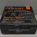 METOWARE Adjustable Trailer Hitch for 2.5 Inch Receiver, 6" Drop/Rise Heavy Duty Aluminum Tow Hitch, 18,000 LBS GTW, Dual Ball (2" & 2-5/16"), Double Stainless Steel Locks & Hitch Pin (Red)