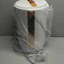 Keenray Towel Warmer for Bathroom, Towel Warmer Bucket with Heating Progress Bar, Fragrance Disc Holder, Leather Handle, Auto Shut-Off Towel Bucket Fits Up to Two 40" x 70" Towels, Bathrobe, Blankets (18L, White/Champagne Gold)