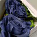 LVEFIT Artificial Rose Flower Navy Blue Flowers Navy Blue Roses Silk Flowers 12 pcs with Long Stem Silk Roses Bouquet for Wedding Bridal Shower Party Home Decoration