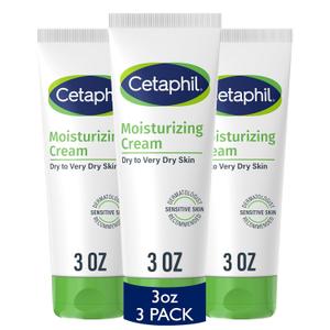 Cetaphil Face & Body Moisturizer, Hydrating Moisturizing Cream for Dry to Very Dry, Sensitive Skin, NEW 3 oz Pack of 3, Fragrance Free, Non-Comedogenic, Non-Greasy