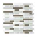VEELIKE Mosaic Peel and Stick Backsplash Tile Glossy Sage Green Stick on Backsplash Tiles for Kitchen 6 Sheets Self Adhesive Wall Tiles for Bathroom Laundry Room Fireplace RV Renters 12''x12''