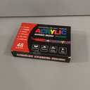 48 Acrylic Paint Markers, Acrylic Paint Pens with Brush Tip No-Bleed, Automatic Ink, Fabric Markers for Rock, Metal, Glass, Wood, Canvas, Ceramic, Plastic, DIY Craft, Art Supplies