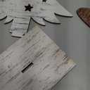 Barydat 8 Pcs Christmas Table Decorations Wooden Christmas Pine Tree Reindeer Table Centerpiece Xmas Winter Tabletop Signs Rustic Farmhouse Decor for Home Office Desk Party Favors (Rustic)