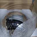 C Crystal Lemon 12-Inch Disco Ball  Large Hanging Decoration for Parties & Weddings  Mirrored Silver Table Display & Ornament