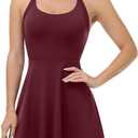 JAFINSY Womens Workout Tennis Dress with Built in Shorts and Bra Athletic Golf Activewear for Exercise, Medium
