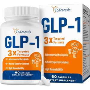 GLP-1 Supplement, GLP-1 with Akkermansia Probiotic, Berberine, 60 Capsules. Exp:12/2028