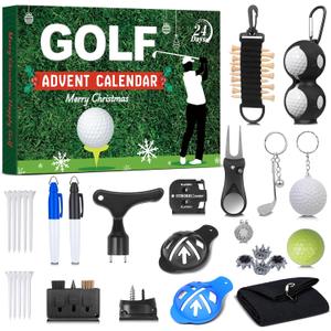 Golf Advent Calendar 2025 for Men Teen Boy, 24-Day Christmas Count-down Calendar for Father, Husband, or Boyfriend, Perfect Holiday Gift Featuring Golf Balls, Tees, Ball Markers