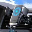 JOYROOM Wireless Car Charger, 15W Fast Charging Auto Clamping Car Phone Holder Charger, Phone Stand for Car Vent Phone Mount for iPhone 17/16/15 Pro Max Air, Galaxy S26/25 Ultra, Pixel 10 Pro and More