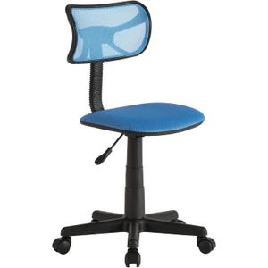 Urban Lifestyle Swivel Desk Chair, Stylish and Compact Office Chair with Mesh Back, Swivel Function, Adjustable Height, and Cushioned Seat, Cyan Blue