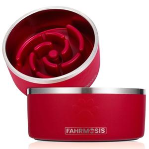 64 OZ Dog Bowl with Slow Feeder Insert, Stainless Steel Dog Bowls