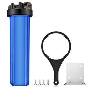 SimPure Whole House Water Filter Housing (DB20P), 20" x 4.5" Sediment Carbon Filter Universal Housing, Pre-Filtration System for Well and City Water, 1" NPT Port, Pressure Release